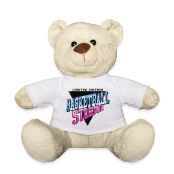 Basketball Spieler Sport Schrift Vintage Retro - Teddy - Weiß - Vorne