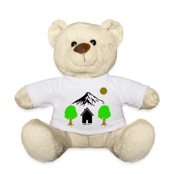 Montagnes de cabane paysagère - Nounours - blanc - Devant