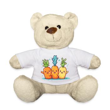 Carottes heureuses - gaieté à porter! - Nounours - blanc - Devant