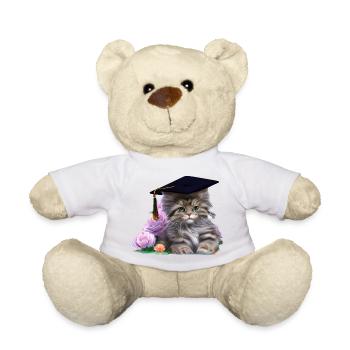 Bachelor's degree Maine Coon Graduate Cat - Teddy Bear - white - Front