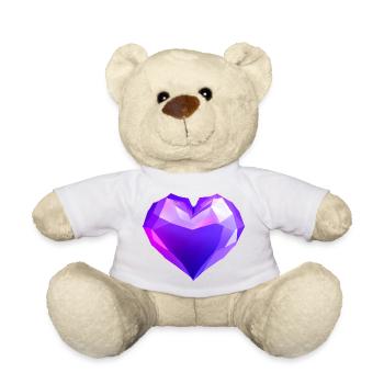Saint-Valentin, Mariage, Fête des mères, Amour, Fiançailles - Nounours - blanc - Devant