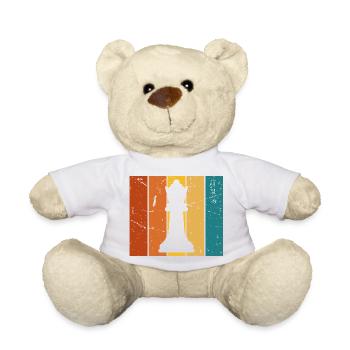 Vintage-Geschenk-Schachspiel - Teddy - Weiß - Vorne
