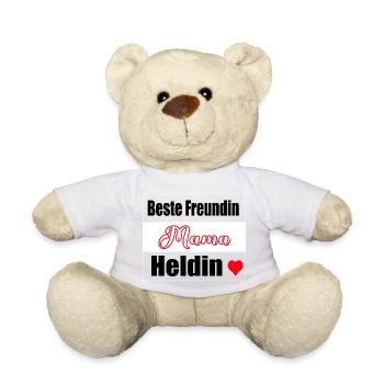 Mama, beste Freundin, Heldin - Teddy - Weiß - Vorne