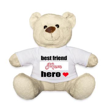 Mum, best friend, hero - Teddy - Weiß - Vorne