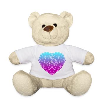 Mr. & Mrs. Wedding Engagement Marriage Proposal Love - Teddy Bear - white - Front