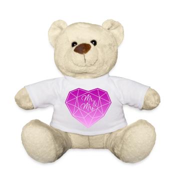 Mr. & Mrs. Wedding Engagement Marriage Proposal Love - Teddy Bear - white - Front