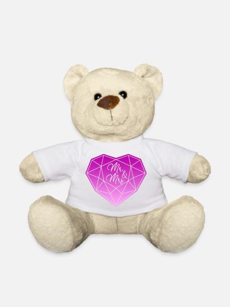 Mr. & Mrs. Hochzeit Verlobung Heiratsantrag Liebe - Teddy - Weiß