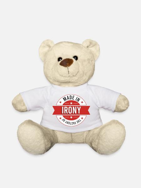 Fabriqué dans l’usine de l’ironie - Nounours - blanc