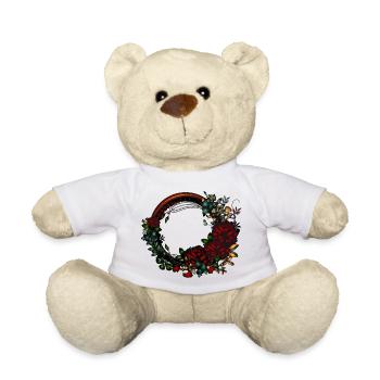 dunkler Rahmen Rosengarten in Jugendstil Optik - Teddy - Weiß - Vorne