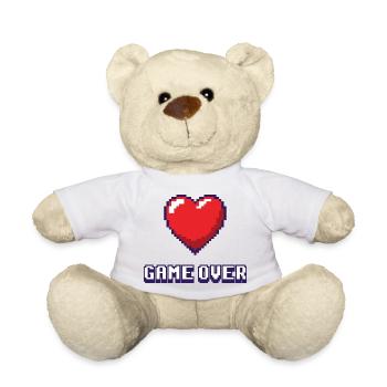 Game Over violet 2 - Nounours - blanc - Devant