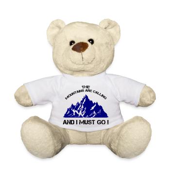 Les montagnes appellent I Must Go - Nounours - blanc - Devant