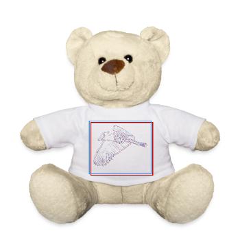 Shoebill Bird Ornithologist Forest I Gift - Teddy Bear - white - Front