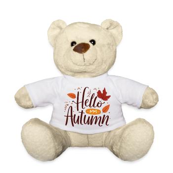 Bonjour Feuilles d’automne - Nounours - blanc - Devant