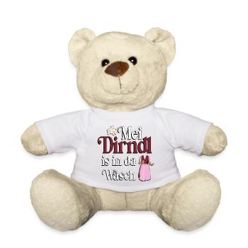 Mei Dirndl is in da Wäsch – Dialekt Humor - Teddy - Weiß - Vorne