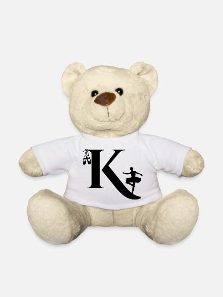 Buchstabe k Ballerina - Teddy - Weiß