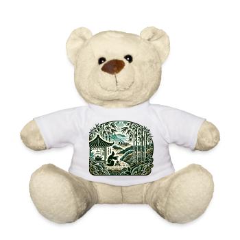 A person in a bamboo forest - Teddy Bear - white - Front