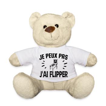je peux pas j'ai flipper - Nounours - blanc - Devant