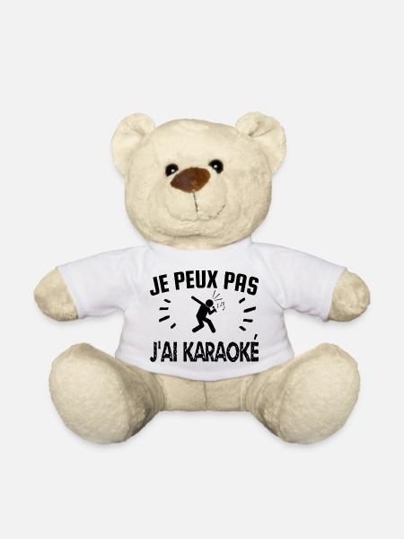 je peux pas j'ai karaoké - Nounours - blanc