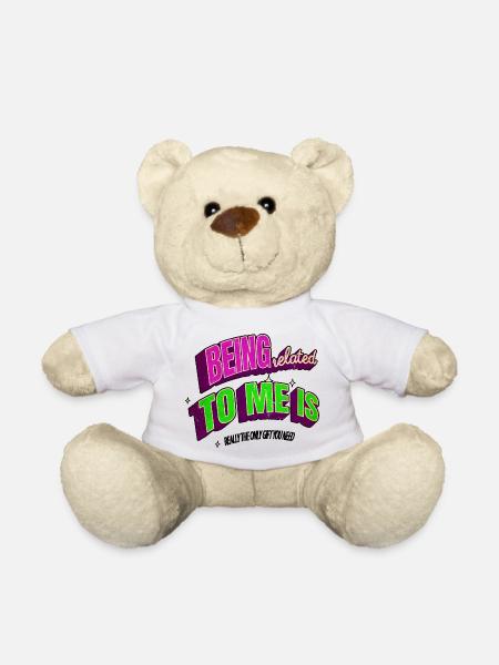 Dinosaur Fan Bubaprints Computer Geek Bday - Teddy Bear - white