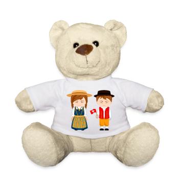 Switzerland, I'm Swiss, little Swiss - Teddy Bear - white - Front