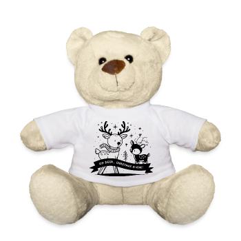 Oh cerf, Noël est là ! - Nounours - blanc - Devant
