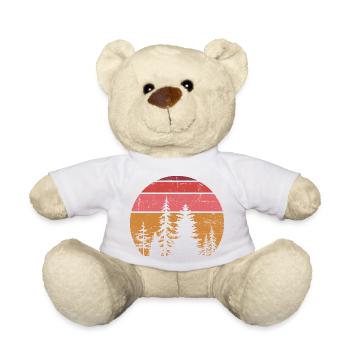 Silhouette de pin solaire - Nounours - blanc - Devant