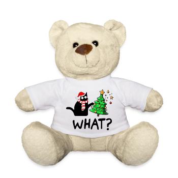 Naughty Cat Noël arbre chat maman cadeau - Nounours - blanc - Devant