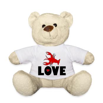 I Love Lobster-Love Seafood-Best seafood - Teddy Bear - white - Front