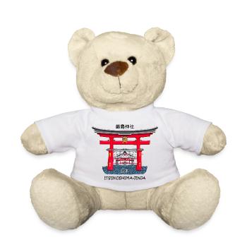 Itsukushima Shrine, Miyajima, Hiroshima. Japan - Teddy Bear - white - Front
