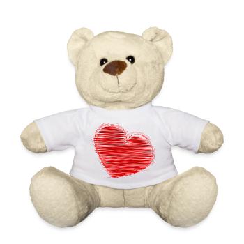 PAAR. ICH HABE GERADE GEHEIRATET. Junggesellinnenabschied. VALENTINSTAG. LIEBE. - Teddy - Weiß - Vorne