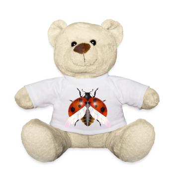 Enchanting Flying Ladybug with Wings - Teddy Bear - white - Front