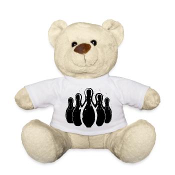 Bowling Grafik - Teddy - Weiß - Vorne