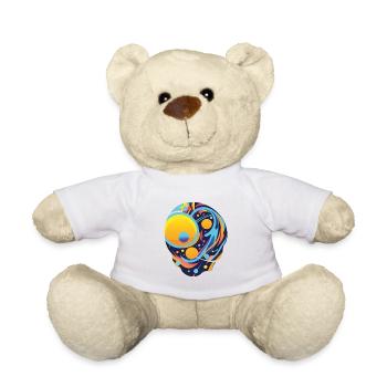 Abstract Thoughts: A Sea of Colors - Teddy Bear - white - Front