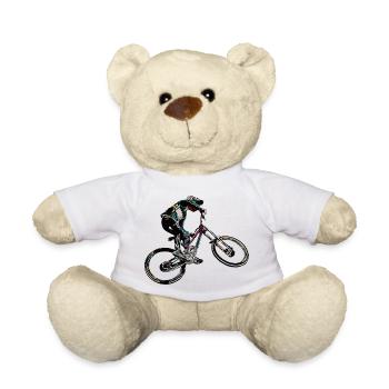 Downhill mountain biking - Teddy Bear - white - Front