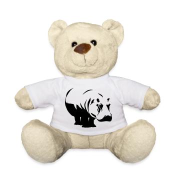 Nilpferd Hippo - Teddy - Weiß - Vorne