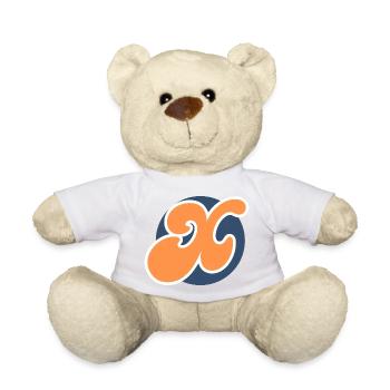 Buchstabe x orange Sport - Teddy - Weiß - Vorne