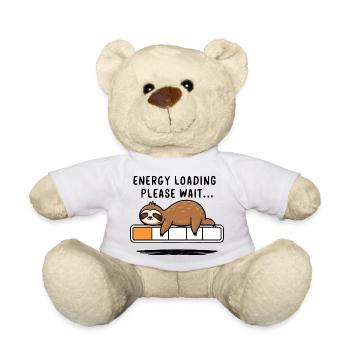 Energetizing Sloth - Entspannung Humor Geschenk - Teddy - Weiß - Vorne
