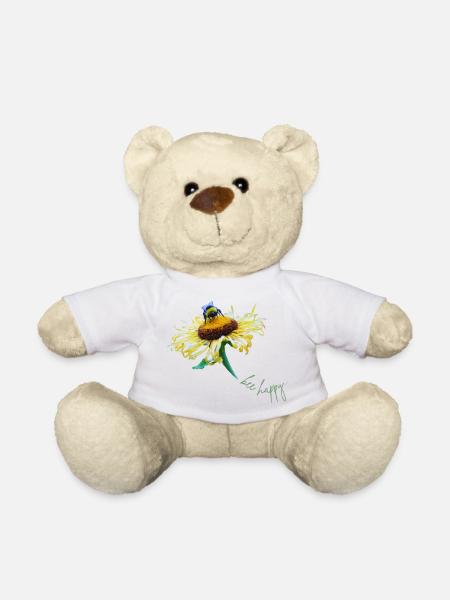 Abeille Happy Summer Motif Fleur D’abeille - Nounours - blanc