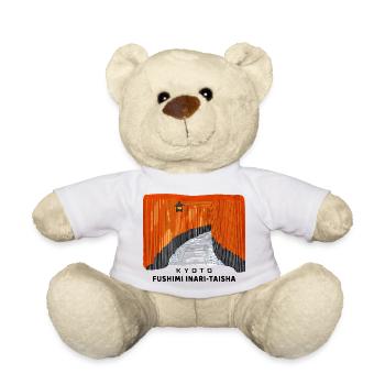 Kyoto, rote Torii, Fushimi Inari Taisha, Japan - Teddy - Weiß - Vorne
