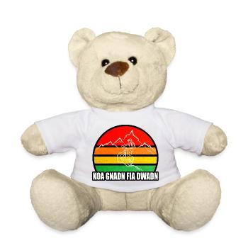 koa Gnadn fia dWadn, MTB, Mountainbike, Mountains - Teddy Bear - white - Front