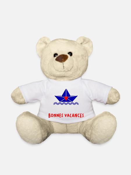 BONNES VACANCES - Nounours - blanc
