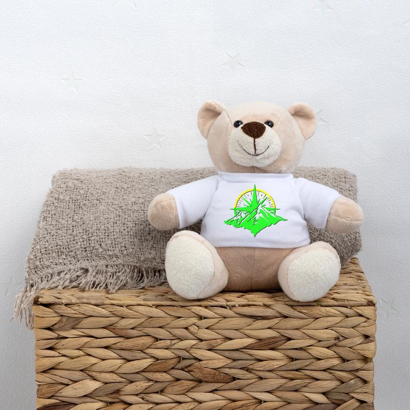 Compass With Mountain Silhouette Teddy