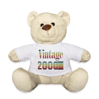 2000 Birthday 2000 Born In 2000 Birthday - Teddy Bear - white - Front