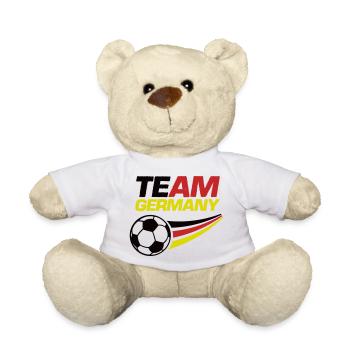 Team Germany Soccer Football - Teddy Bear - white - Front
