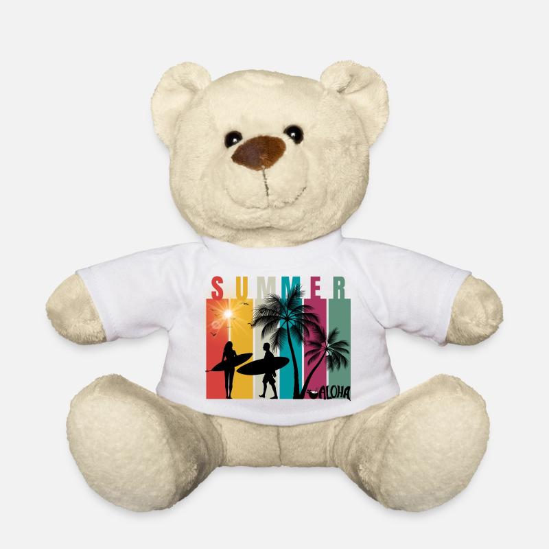 Summer - Sommer - Hawaii - Aloha - Surfer - Teddy - Weiß