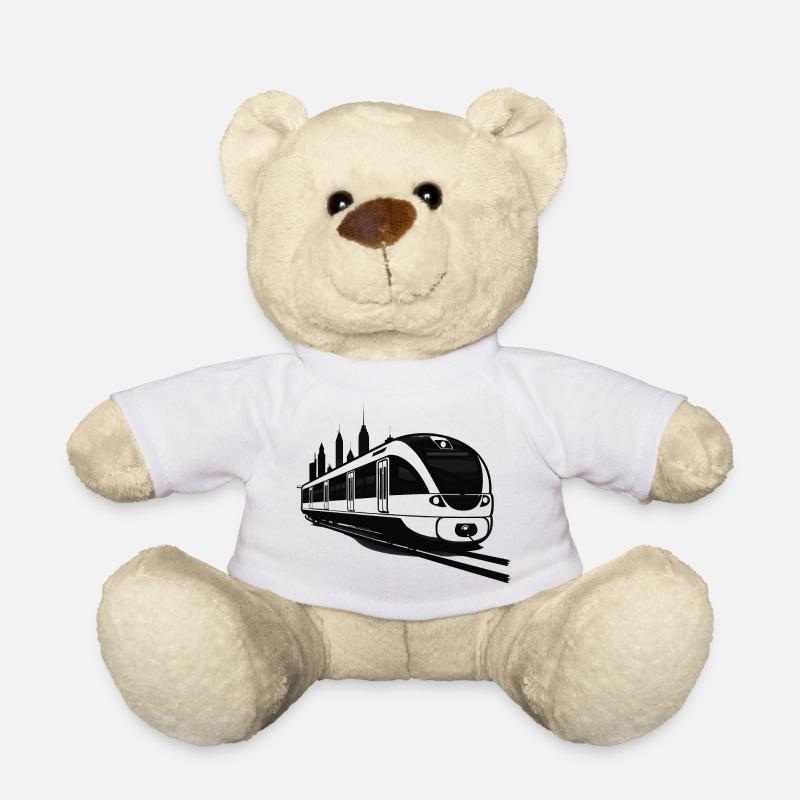 Eisenbahn Skizze - Teddy - Weiß