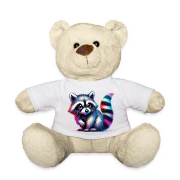 Raccoon - Teddy Bear - white - Front