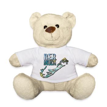 Watercolor Map Bermuda - Teddy Bear - white - Front