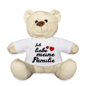 familie ich liebe herz - Teddy - Weiß - Vorne