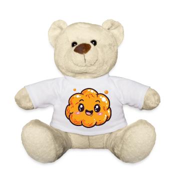 Lustiger Fleischklöschen Comic - Teddy - Weiß - Vorne